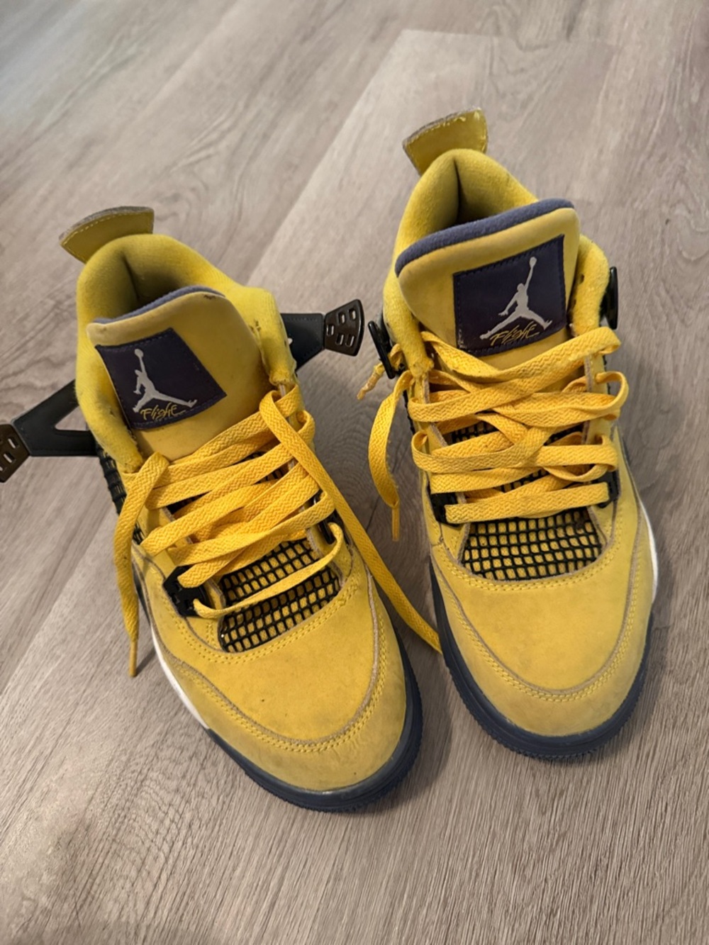 Jordan Kids Yellow and Black High-Top Basketball Sneakers